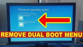 How To Remove Dual Boot Choice Menu in Windows 10  BCDEDIT Command to manage Boot Manager [upl. by Sothena519]