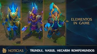 Nuevas Skins Rompemundos  Hecarim  Trundle  Nasus  League Of Legends [upl. by Rehteh582]