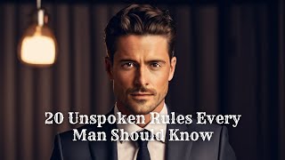 20 Unspoken Rules Every Man Should Know For Success amp Respect [upl. by Rahman]