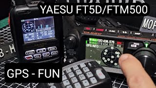 YAESU FTM500  FT5D  GPS BOOSTER FUN [upl. by Suoirtemed]