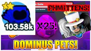 25 BILLION COINS ON THE DOMINUS EGG RAINBOW DOMINUS Roblox Pet Simulator X ft PHMittens [upl. by Zedekiah]