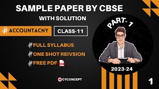 Accountancy Sample Paper With Solution Class 11 202324 [upl. by Euk]