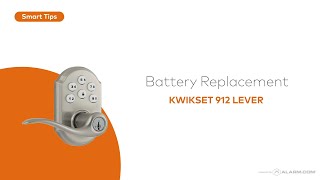 Battery Replacement for the Kwikset 912 Lever [upl. by Ahtamat]