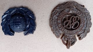 Cap badges become plastic to economise for the war effort Royal Marines and Royal Engineers [upl. by Mcquade]