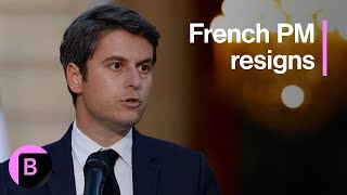 French Election Results Prime Minister Attal Says He Will Resign [upl. by Esiled]