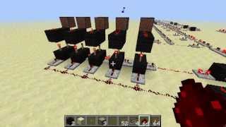 Minecraft Redstone Programing  Music and simple Math [upl. by Nyladnarb]