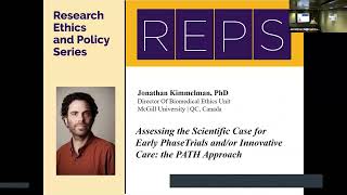 Research Ethics amp Policy Series REPS Jonathan Kimmelman PhD [upl. by Yleik]