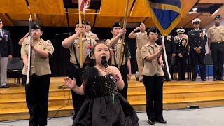 8 years old Mirabel P Weston’s performance of the StarSpangled Banner is truly inspiring🇺🇸❤️ [upl. by Agni]