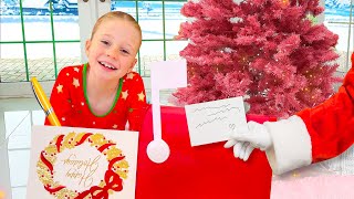 Nastya rencontre le Père Noël pour réaliser ses vœux  Conte de Noël pour les enfants [upl. by Broida313]