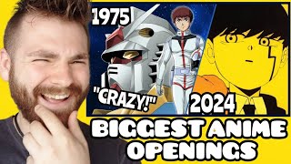 First Time Reacting to The MOST POPULAR Anime Opening of Each Year 1975  2024  ANIME REACTION [upl. by Ainnet]