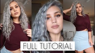 HOW TO SILVER HAIR AT HOME FULL TUTORIAL [upl. by Nortyad]