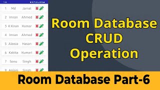 Room database CRUD  Room database android tutorial  Room database Android [upl. by Shipley149]