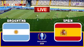 ARGENTINA vs SPAIN  CONMEBOL–UEFA Cup of Champions  Finalissima 2024  Live Football Match [upl. by Leahcimnhoj]