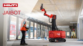 INTRODUCING a new construction robot Hilti JAIBOT for construction automation of overhead drilling [upl. by Care]