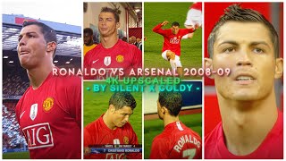 Ronaldo VS Arsenal 200809 4K ● Rare Clips ● Scenepack ● Upscale ●  TOPAZ 🔥🐐football [upl. by Willey]