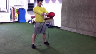 Kettlebell swing with band resistance [upl. by Aihsatsan]