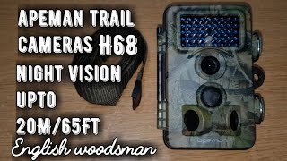 APEMAN TRAIL CAMERA MODEL  H68  taking a look at setting and features [upl. by Acirdna]