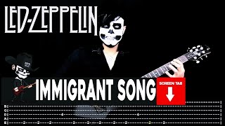 【LED ZEPPELIN】 Immigrant Song  cover by Masuka  LESSON  GUITAR TAB [upl. by Deevan967]