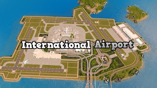 International Airport on an island in Cities Skylines  No Mods  Sunset Harbor DLC  Ep 25 [upl. by Maddock]