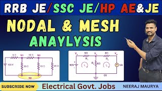 Nodal amp Mesh Concept  MCQ   Basics  Network Theory  Neeraj Sir [upl. by Debor]