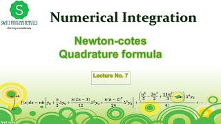 Numerical Integration  Newton cotes Quadrature Formula [upl. by Meggie]