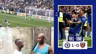 CHELSEA VS WESTHAM 10 PULISIC GOAL VS WESTHAM JORGINHO PENALTY MISS NIGERIAN CHELSEA FANS REACTIONS [upl. by Lean]