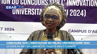 COUS AC CONCOURS SUR LINNOVATION EN MILIEU UNIVERSITAIRE 2024 [upl. by Lucien131]