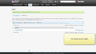 Plesk 120  Setting Up Mailing Lists [upl. by Heman]