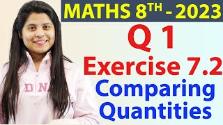 Q 1  Ex 72  Comparing Quantities  NCERT Maths Class 8th  Chapter 7 New Syllabus CBSE 2023 [upl. by Culley266]