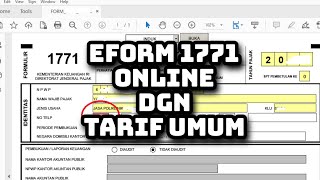 Cara Lapor SPT Tahunan Badan 1771 Eform Online Yang Menghitung Pajaknya Sesuai Tarif Umum UU PPh [upl. by Teleya]