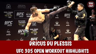 UFC 305 Dricus Du Plessis Open Workout Highlights [upl. by Einaej528]