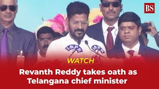 WATCH  Revanth Reddy takes oath as Telangana chief minister [upl. by Halsted]