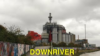 Downriver  along the Thames from Purfleet to Grays 4K [upl. by Ahilam]