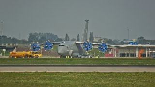 Very Rare Antonov An70 Taking Off from LeipzigHalle Airport Germany [upl. by Eadmund]