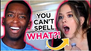 SPELLING CHALLENGE w Markell Washington and Kelianne Stankus  AwesomenessTV [upl. by Ahsekal]