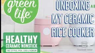 UNBOXING MY CERAMIC NONSTICK RICE COOKER AND USING FOR THE FIRST TIME [upl. by Rehpatsirhc]