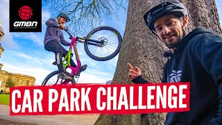 MTB Car Park Battle  Who Is The Best At Jibbing [upl. by Nodnahs]