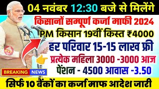 kisan karj mafi 2024  kcc loan mafi  pm kisan 18th kist Installment date 2024  pm kisan 18 kist [upl. by Emsmus]