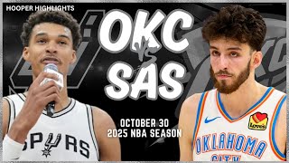 Oklahoma City Thunder vs San Antonio Spurs Full Game Highlights  Oct 30  2025 NBA Season [upl. by Lucais820]