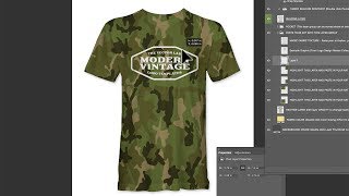 Camo Pattern TShirt Mockup [upl. by Raney311]