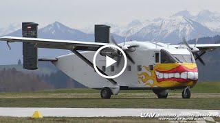 Short SC7 Skyvan  Pink Aviation Services OEFDK  takeoff at Altenstadt Army Airfield [upl. by Volny]