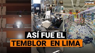 TEMBLOR EN LIMA imágenes impactantes del SISMO 60 que se registró en Lima y la costa central [upl. by Alboran]