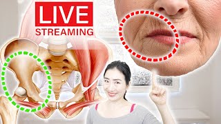 LIVE RemovingBelly Hip Joint Massage How to Speak to Tighten Around Mouth Nasolabial Folds QampA [upl. by Narrad880]