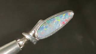 Sterling Silver Australian Doublet Opal Pendant 835 Carat PD1004 [upl. by Yhtomiht]