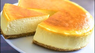 Simple New York Style Cheese Cake  Cheesecake Recipe Easy [upl. by Zetnod258]