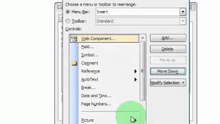 How to arrange menu options in MS Word 2003 [upl. by Thorsten]