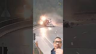 Oil Tanker Truck Accident Today truck automobile shortsviral crash SM2sarkar [upl. by Niwdla]