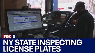 NY state inspecting license plates [upl. by Kamat798]