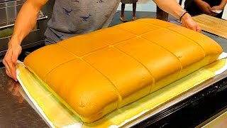 GIANT SPONGE CAKE  Original Taiwanese Sponge Cake by CASTELLA TAIWAN [upl. by Ttam]