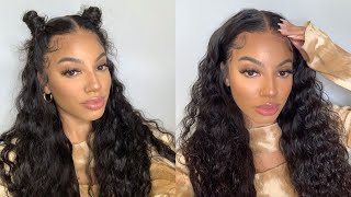 WIGGINS HAIR LOOSE DEEP WAVE INSTALL  24quot Frontal Wig  Hairstyle Ideas [upl. by Anaehr340]